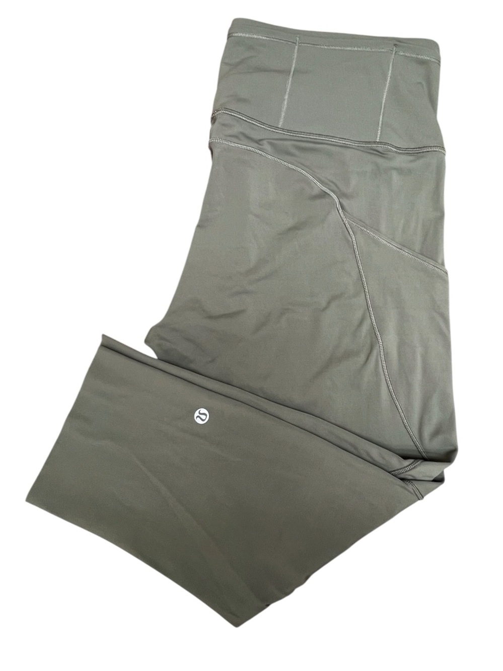 Lululemon Fast & Free Crop II Grey Sage